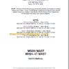 MANITOU MSI 30 MAST PARTS MANUAL