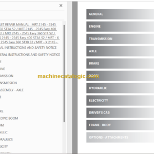 Manitou MRT 2145 – 2545 EASY 400 ST3B S2 REPAIR MANUAL