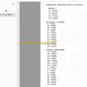 Manitou MRT 3050 PRIVILEGE E3 PARTS CATALOGUE