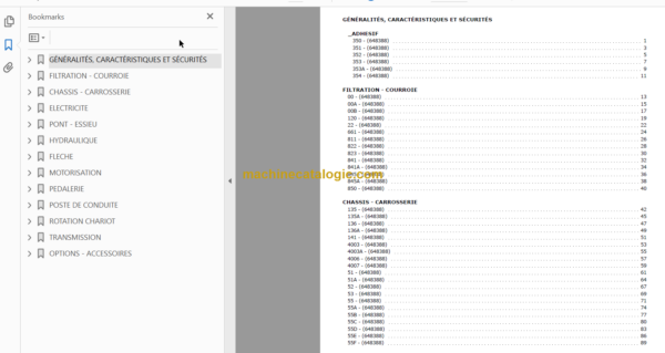 Manitou MRT 3050 PRIVILEGE E3 PARTS CATALOGUE