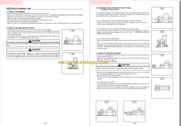 Manitou MLT 634 Operator's Manual