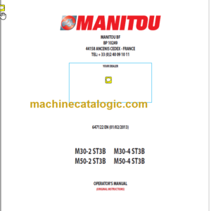 MANITOU M30-4 ST3B OPERATOR’S MANUAL