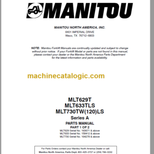 Manitou MLT 730TW (120) LS Series A PARTS MANUAL