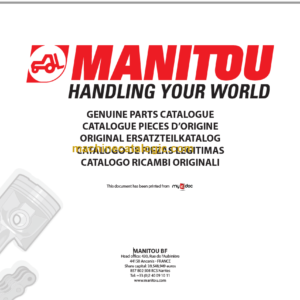 MANITOU CG 25P-CD 25P PARTS CATALOGUE 2019