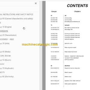 Manitou MLT 628 Repair Manual