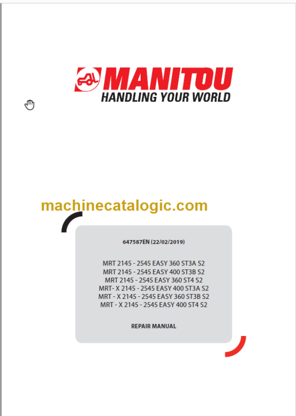 Manitou MRT-X 2145 - 2545 EASY 400 ST3A S2 REPAIR MANUAL