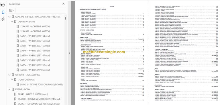 Manitou MLT 1035 L TURBO LSU S5 E3 PARTS CATALOGUE