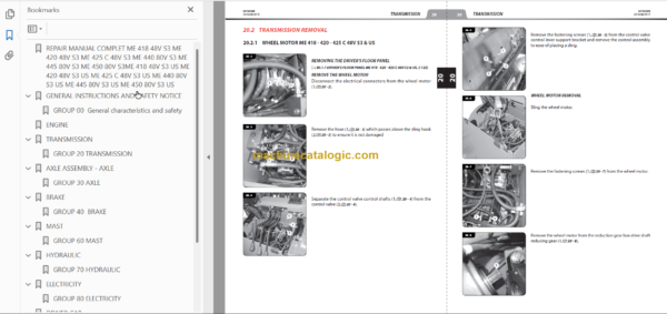 MANITOU ME 425 C 48V S3 REPAIR MANUAL