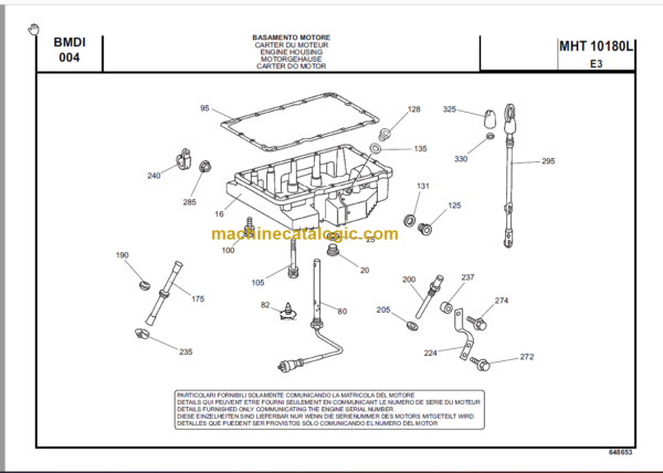 Manitou MHT 10180L PARTS CATALOGUE