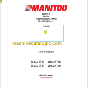 MANITOU M50-2 ST3B OPERATOR’S MANUAL