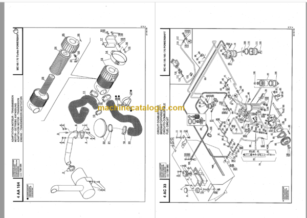 MANITOU MC40 50 60 70 Powershift Parts Manual