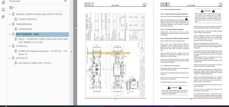Manitou MHT 10160 M Series REPAIR MANUAL