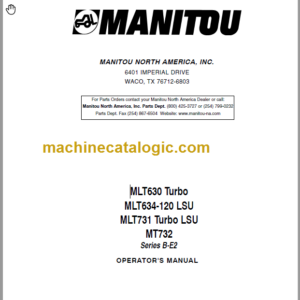 Manitou MLT 731 Operator's Manual