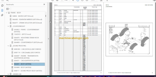 Manitou MLT 1035 L TURBO LSU S5 E3 PARTS CATALOGUE