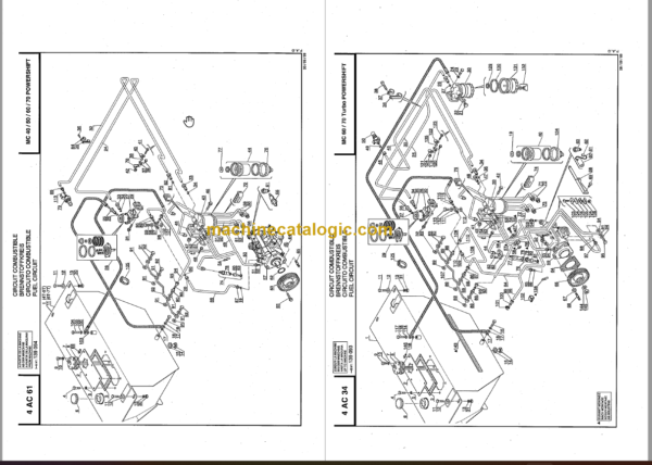 MANITOU MC40 50 60 70 Powershift Parts Manual