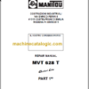 Manitou MVT 628 T Comfort Line Repair Manual