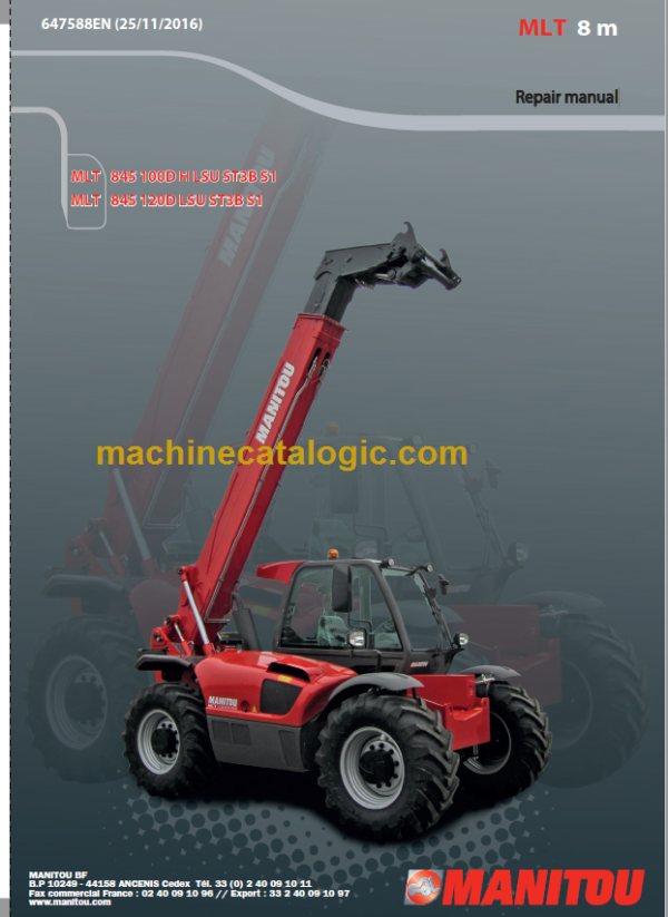 Manitou MLT 845 100D H LSU ST3B S1 Repair manual