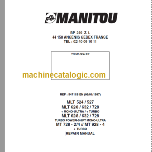 Manitou MLT 632 Repair Manual