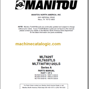 Manitou MLT 730TW PARTS MANUAL