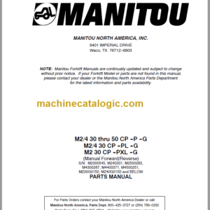 MANITOU M2-4 30 CP-PL-G PARTS MANUAL