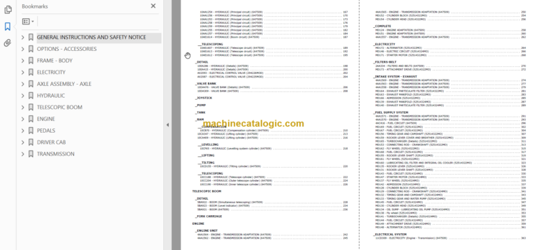 Manitou MLT 840 ST4 S1 PARTS CATALOGUE