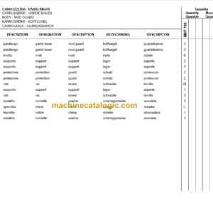 Manitou MHT 780 E3 PARTS CATALOGUE