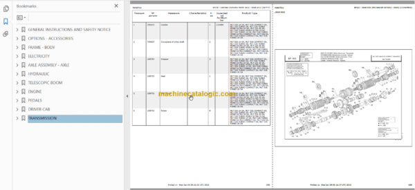 Manitou MLT 526 Serie A Parts Catalogue