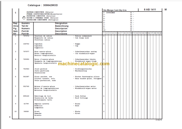 MANITOU M 26-4 + H ST3B PARTS CATALOGUE