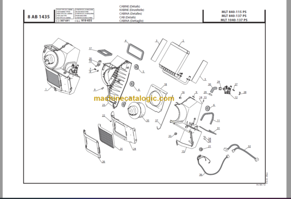 Manitou MLT 840-115 PS Parts Manual