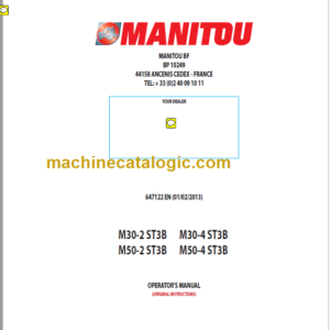 MANITOU M50-4 ST3B OPERATOR’S MANUAL