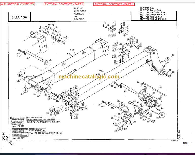 Manitou MLT 730TW PARTS MANUAL