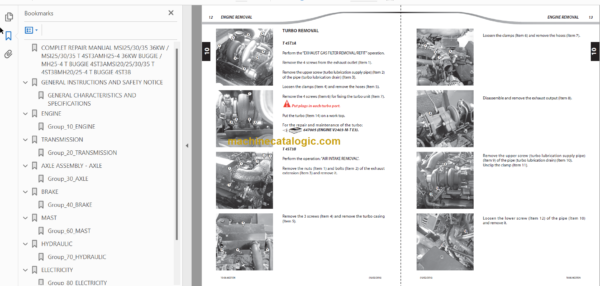 MANITOU MH25-4 T BUGGIE 4ST3A Repair manual