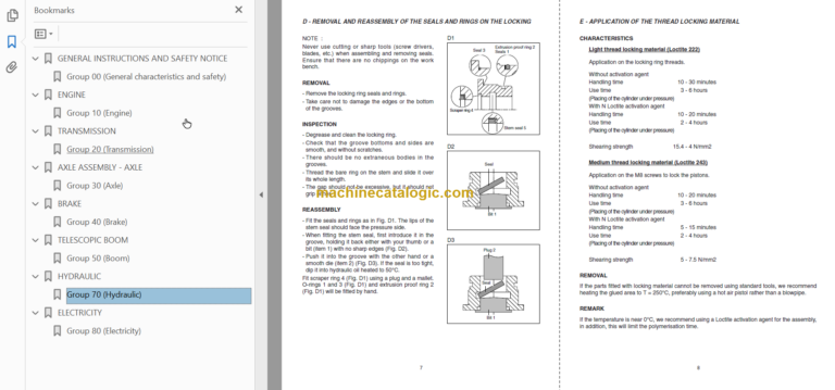 Manitou MLT 632 Repair Manual
