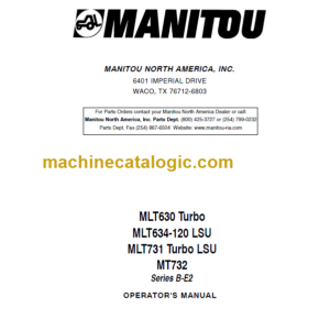 Manitou MLT 731 Turbo LSU Series B-E2 Operator's Manual