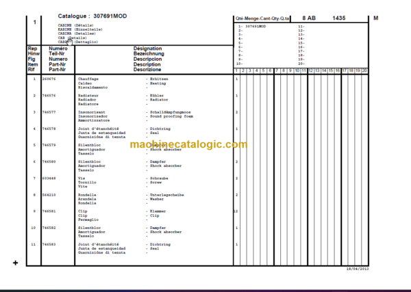 Manitou MLT 840-115 PS Parts Manual