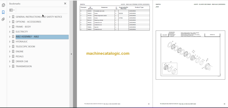Manitou MLT 840 ST4 S1 PARTS CATALOGUE