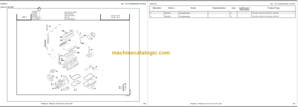 MANITOU CG 30P-CD 30P PARTS CATALOGUE 2019