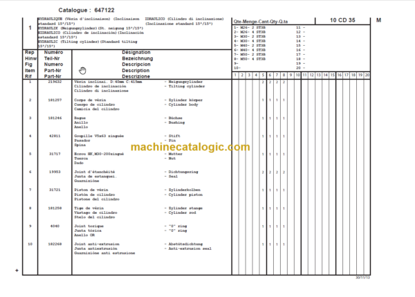 MANITOU M 50-4 ST3B PARTS CATALOGUE