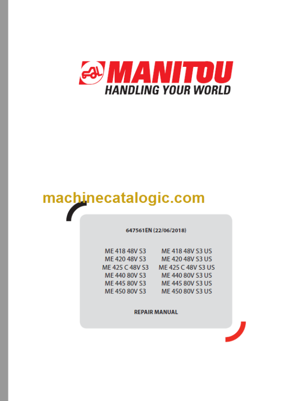 MANITOU ME 445 80V S3 REPAIR MANUAL