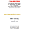 Manitou MHT 10210L PARTS MANUALS