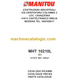 Manitou MHT 10210L PARTS MANUALS