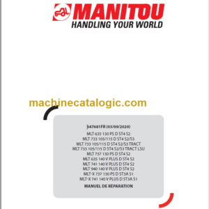 Manitou MLT-X 737 Manuel De Réparation FR