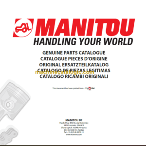 MANITOU MC-X 18-2 D K ST3A S1 PARTS CATALOGUE