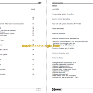 Manitou MVT 1130 Comfort Line REPAIR MANUAL