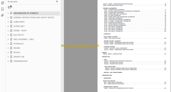 MANITOU MC-X 18-2 D K ST3A S1 PARTS CATALOGUE