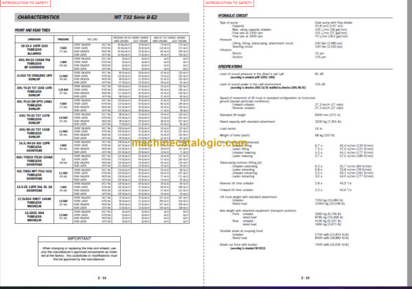 Manitou MLT 731 Turbo LSU Series B-E2 Operator's Manual