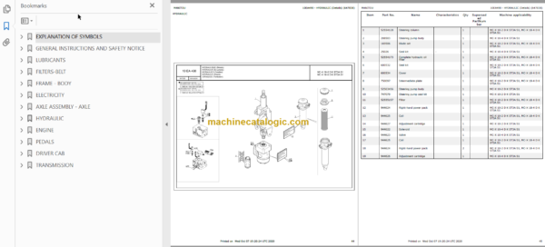 MANITOU MC-X 18-2 D K ST3A S1 PARTS CATALOGUE