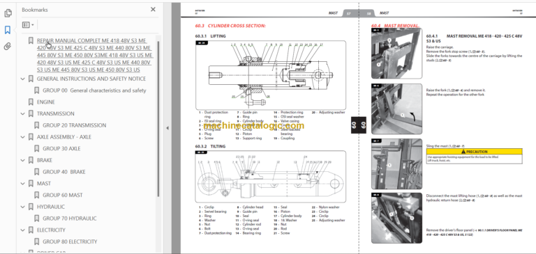 MANITOU ME 445 80V S3 REPAIR MANUAL