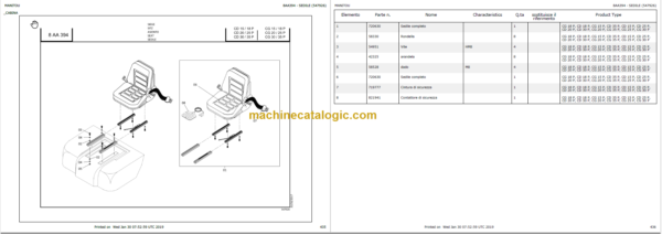 MANITOU CG 35P-CD 35P PARTS CATALOGUE 2019