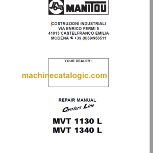 Manitou MVT 1340 Comfort Line REPAIR MANUAL